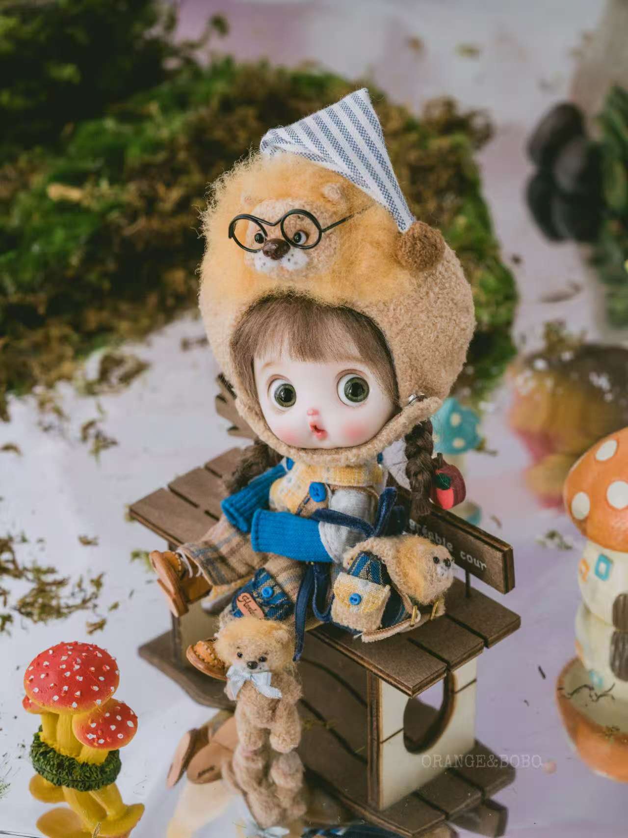 Handmade Forest Felt Cloth Outfits for Nendoroid Dolls